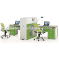 Office furniture manufacturer,office working desk furniture pearl white + parrot green,Office desks furniture design(JO-5008-2A)